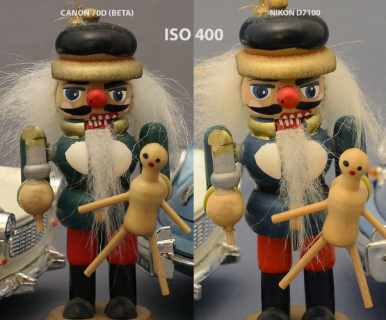 Canon 70D vs Nikon D7100 ISO 400