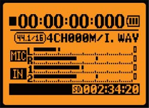 Info afisaj LCD Zoom H4N