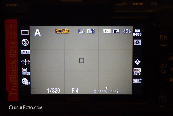 Sony A35 - Ecranul "Live View"