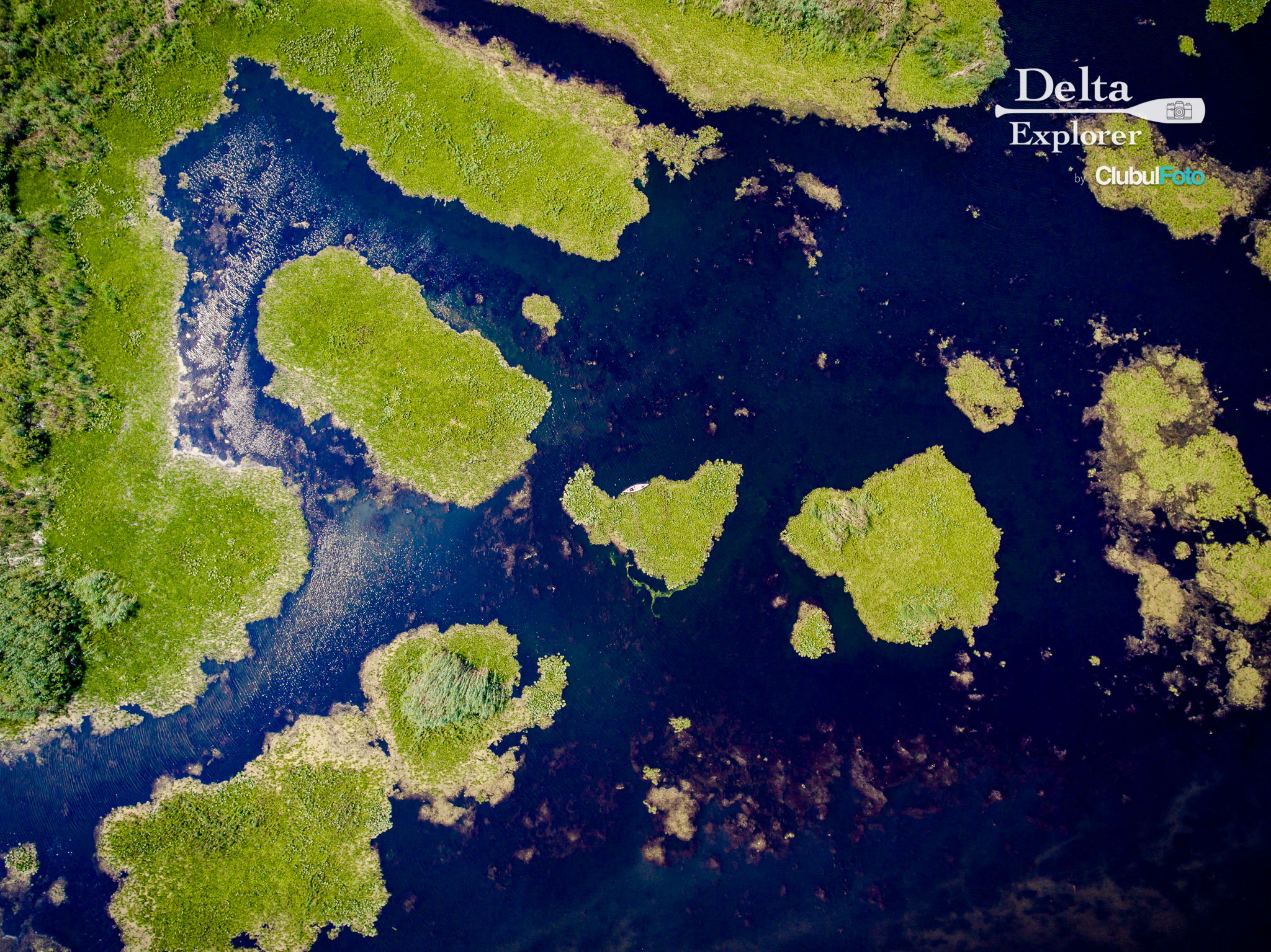 Danube Delta from above aerial view